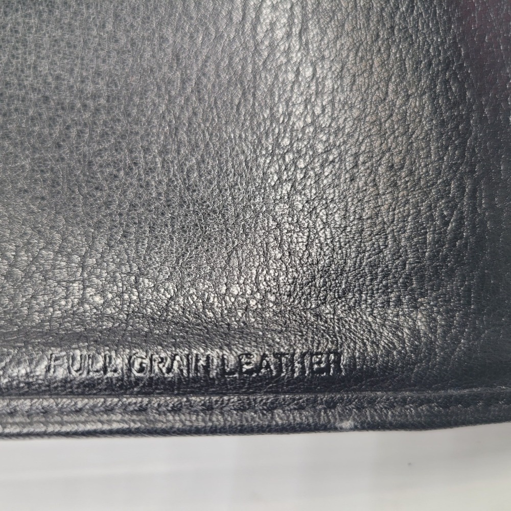 Nautica Wallet Mens‎ Black Full Grain Leather Bifold Billfold Pocket Accessory - Picture 4 of 9